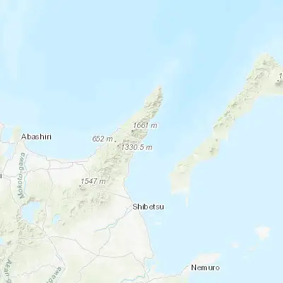 Map showing location of Rausu (44.018060, 145.191970)