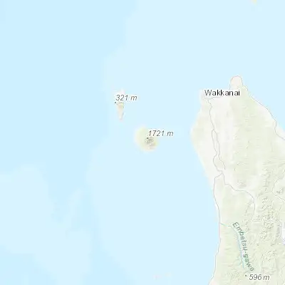 Map showing location of Rishiri Town (45.159280, 141.196290)