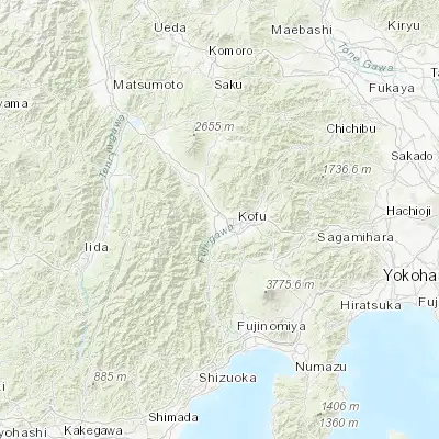Map showing location of Ryūō (35.650000, 138.500000)