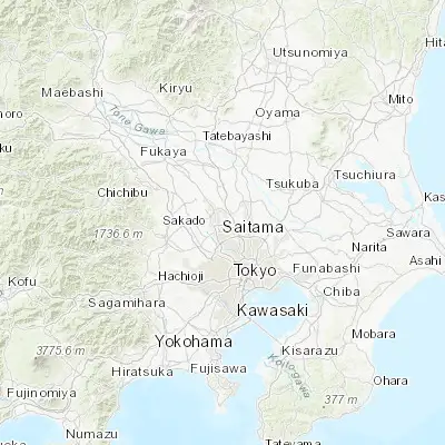 Map showing location of Saitama (35.908070, 139.656570)