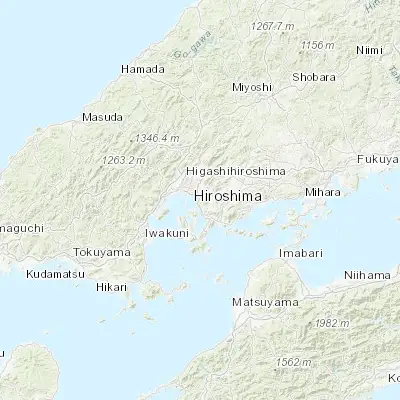 Map showing location of Saka (34.333330, 132.516670)