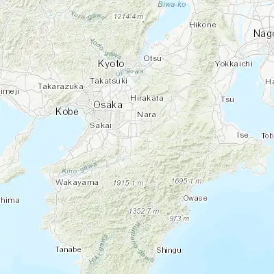 Map showing location of Sakurai (34.500000, 135.850000)