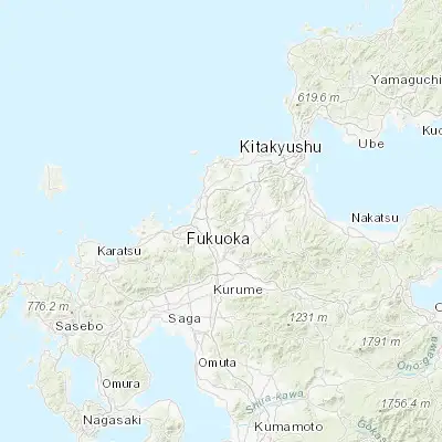 Map showing location of Sasaguri (33.615610, 130.551050)