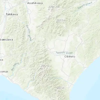 Map showing location of Shimizu (43.006110, 142.884720)