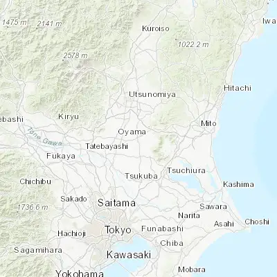 Map showing location of Shimodate (36.300000, 139.983330)