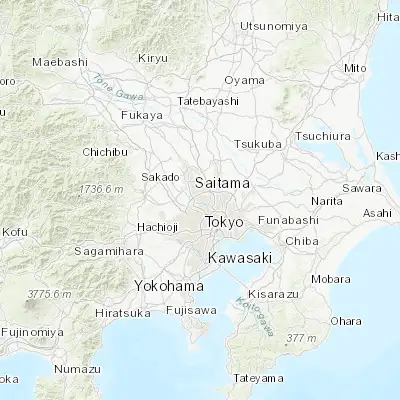 Map showing location of Shimotoda (35.815000, 139.685300)