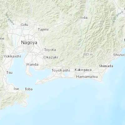 Map showing location of Shinshiro (34.900000, 137.500000)