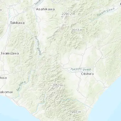 Map showing location of Shintoku (43.074720, 142.834720)