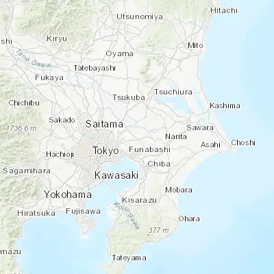 Map showing location of Shiroi (35.800000, 140.066670)