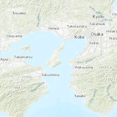 Map showing location of Sumoto (34.343220, 134.889110)