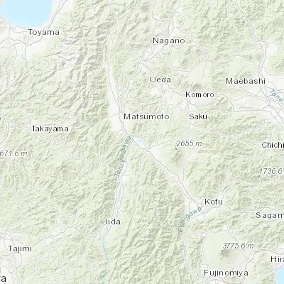 Map showing location of Suwa (36.037990, 138.113080)