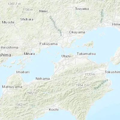 Map showing location of Tadotsu (34.275000, 133.750000)