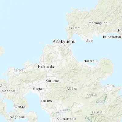Map showing location of Tagawa (33.633330, 130.800000)