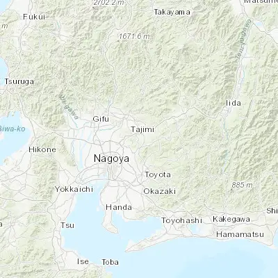 Map showing location of Tajimi (35.316670, 137.133330)