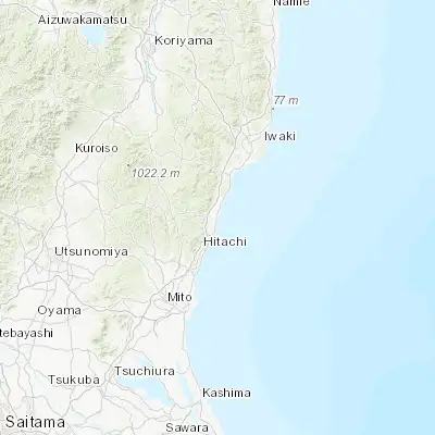 Map showing location of Takahagi (36.716670, 140.716670)