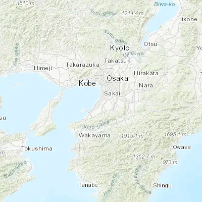 Map showing location of Takaishi (34.516670, 135.433330)