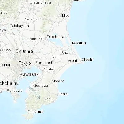 Map showing location of Tako (35.733330, 140.466670)