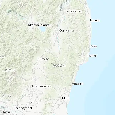Map showing location of Tanagura (37.030460, 140.382870)