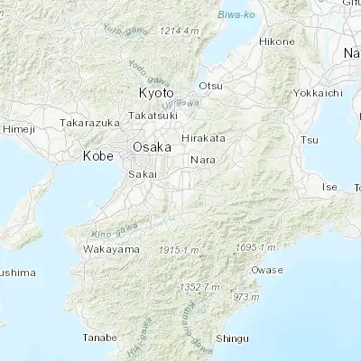 Map showing location of Tawaramoto (34.554200, 135.792970)