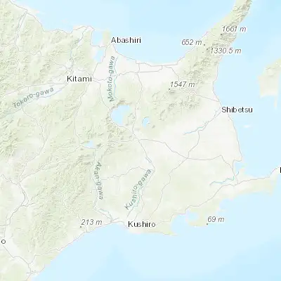 Map showing location of Teshikaga (43.480440, 144.496370)