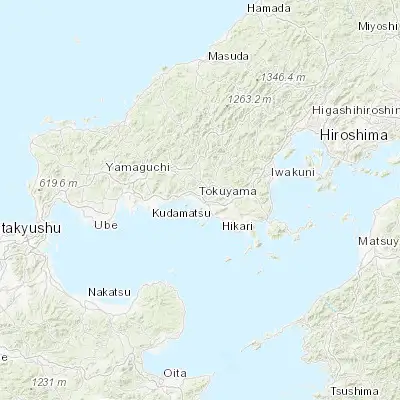 Map showing location of Tokuyama (34.050000, 131.816670)