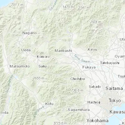 Map showing location of Tomioka (36.254110, 138.898130)