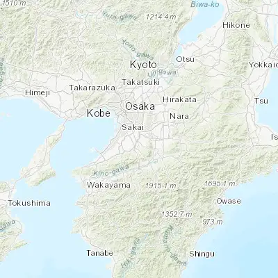 Map showing location of Tondabayashichō (34.500650, 135.602110)