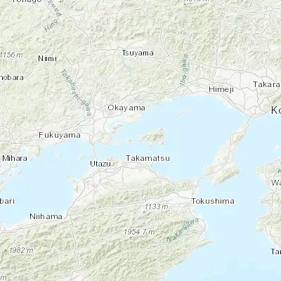 Map showing location of Tonoshō (34.480470, 134.170170)