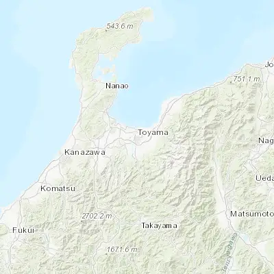 Map showing location of Toyama (36.700000, 137.216670)
