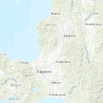 Map showing location of Tsukigata (43.335280, 141.669440)