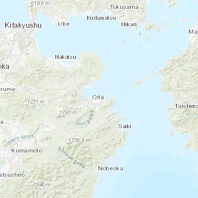 Map showing location of Tsurusaki (33.245280, 131.691650)