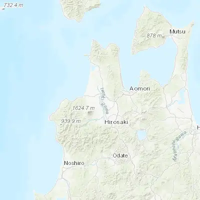 Map showing location of Tsuruta (40.752210, 140.431980)