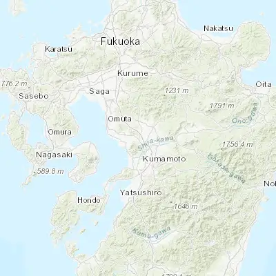 Map showing location of Uekimachi-mōno (32.899640, 130.688980)