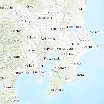 Map showing location of Urayasu (35.670560, 139.888610)