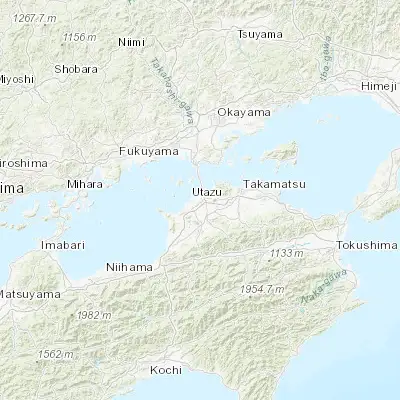 Map showing location of Utazu (34.300000, 133.816670)