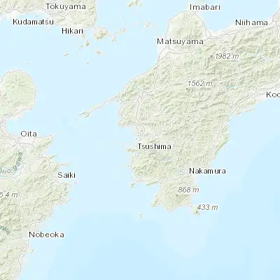 Map showing location of Uwajima (33.223750, 132.560010)
