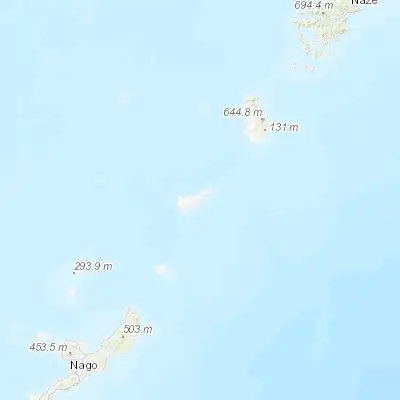 Map showing location of Wadomari (27.383330, 128.650000)