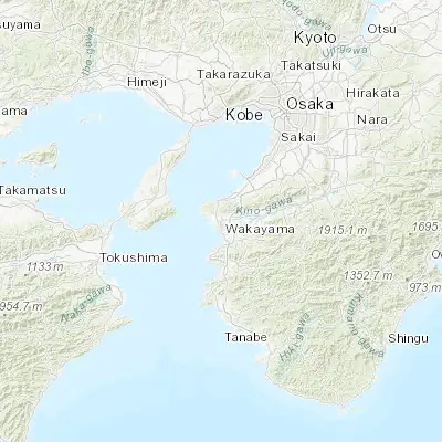 Map showing location of Wakayama (34.233330, 135.166670)