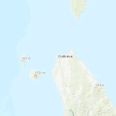 Map showing location of Wakkanai (45.409440, 141.673890)
