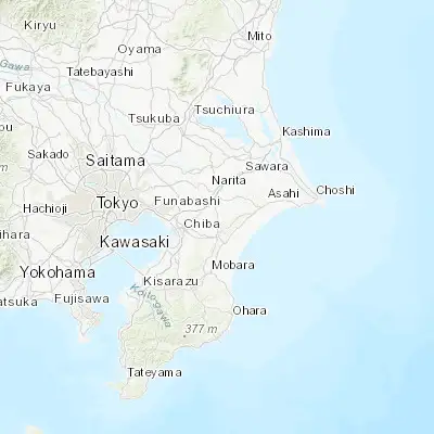 Map showing location of Yachimata (35.650000, 140.316670)