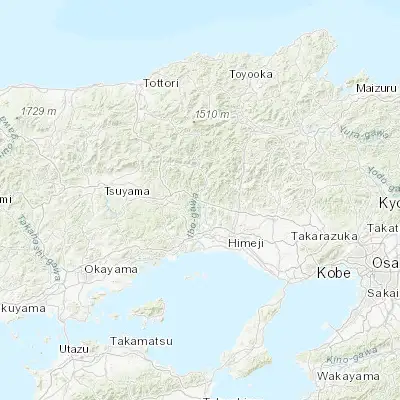 Map showing location of Yamazakichō-nakabirose (35.000000, 134.550000)