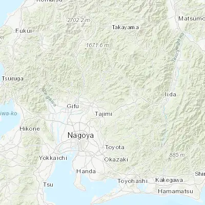 Map showing location of Yaotsu (35.466670, 137.150000)