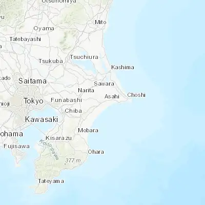 Map showing location of Yōkaichiba (35.700000, 140.550000)