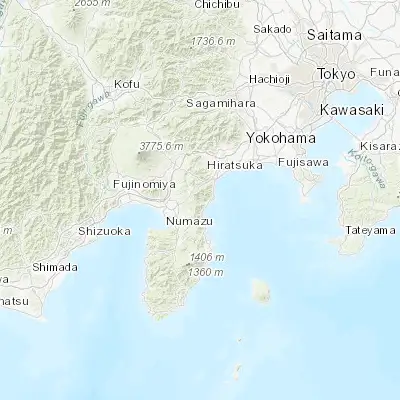Map showing location of Yugawara (35.150000, 139.066670)