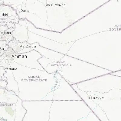Map showing location of Al Azraq ash Shamālī (31.882090, 36.830170)