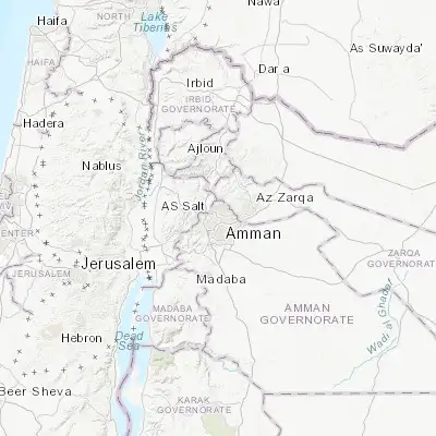 Map showing location of Al Jubayhah (32.010710, 35.898020)