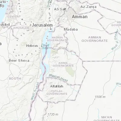 Map showing location of Ar Rabbah (31.269230, 35.738290)