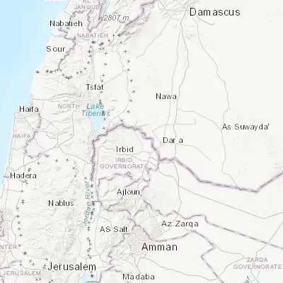 Map showing location of Ash Shajarah (32.643910, 35.941750)
