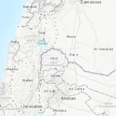 Map showing location of Ḩakamā (32.593540, 35.883200)