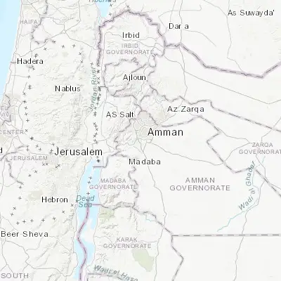 Map showing location of Ḩayy al Bunayyāt (31.896030, 35.884650)
